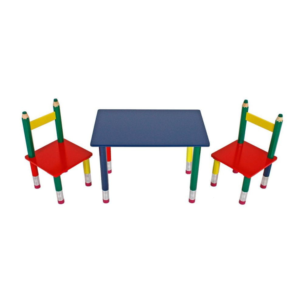 IDEA nábytok Detský set stôl + 2 stoličky PASTELKY